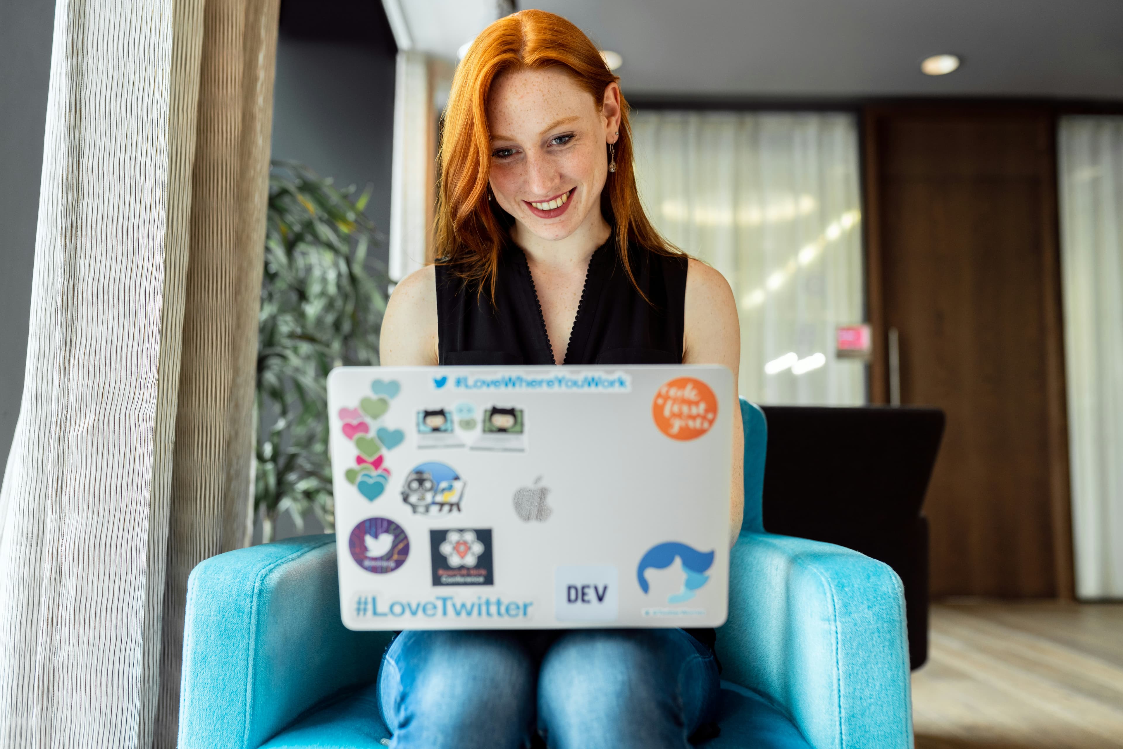 Programmer with a laptop