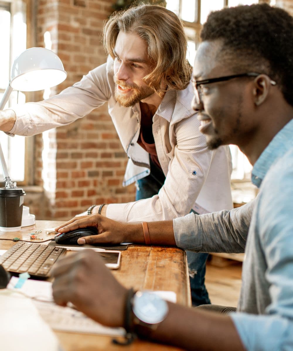 Programmer with a laptop
